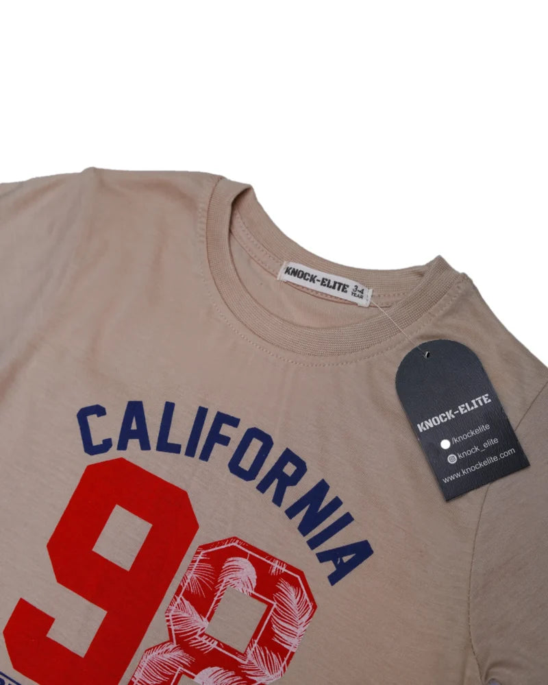 Summer Collection California 98 Print T-shirt & Short for Boys