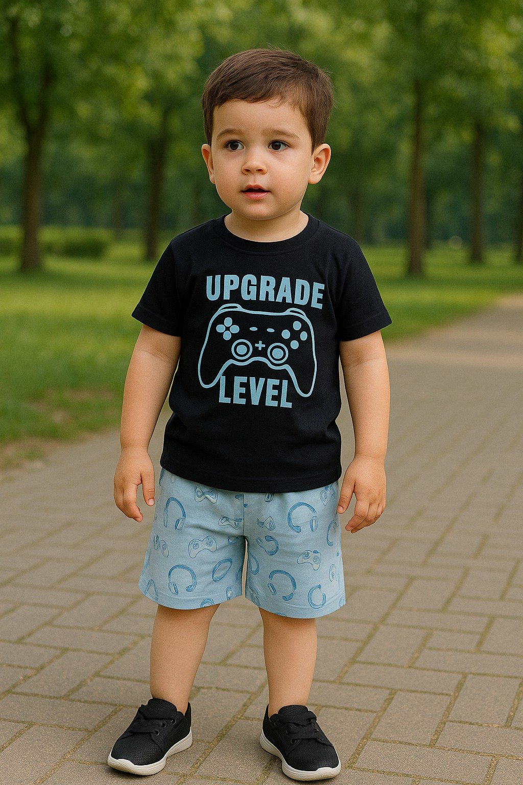 Baby Boy Gamer Mode – Black Gaming Summer Set