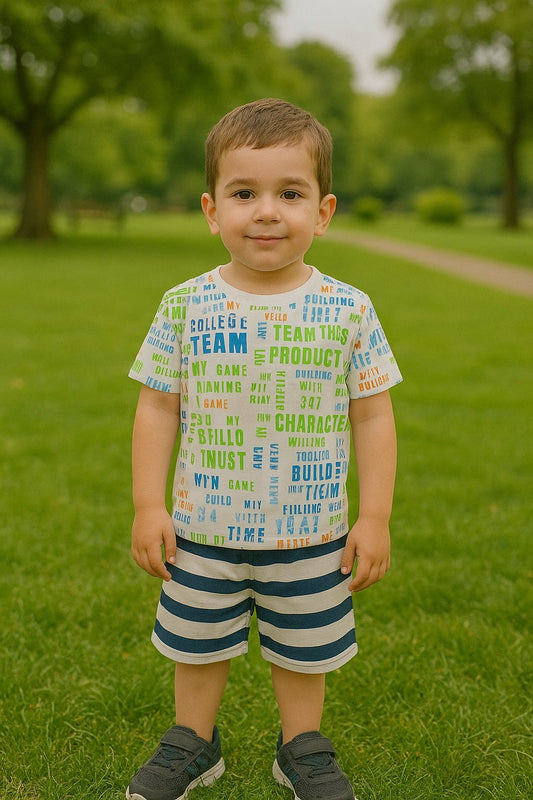 Summer Collection – Do What You Like Baby Boy Set White