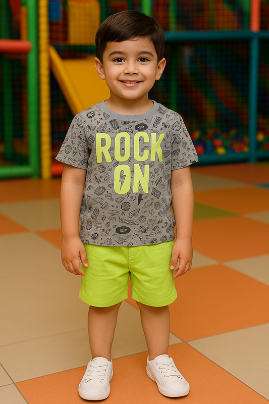 Baby Boy Clothes – 2-Piece "Rock On" Summer Set
