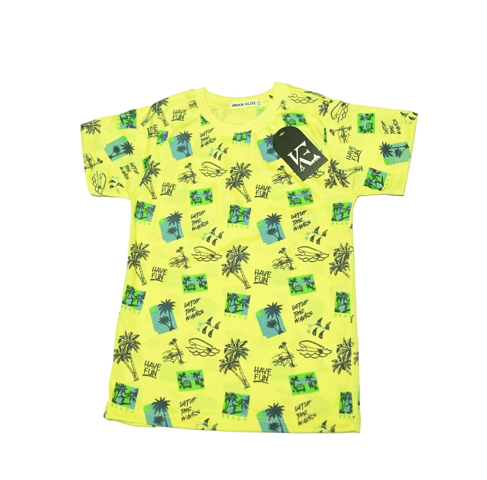 Summer Collection Cool Travels Boys – Half Sleeves (Yellow Color)