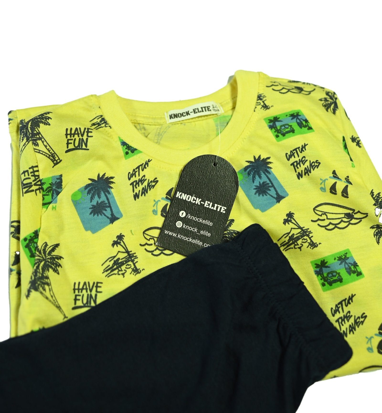 Summer Collection Cool Travels Boys – Half Sleeves (Yellow Color)