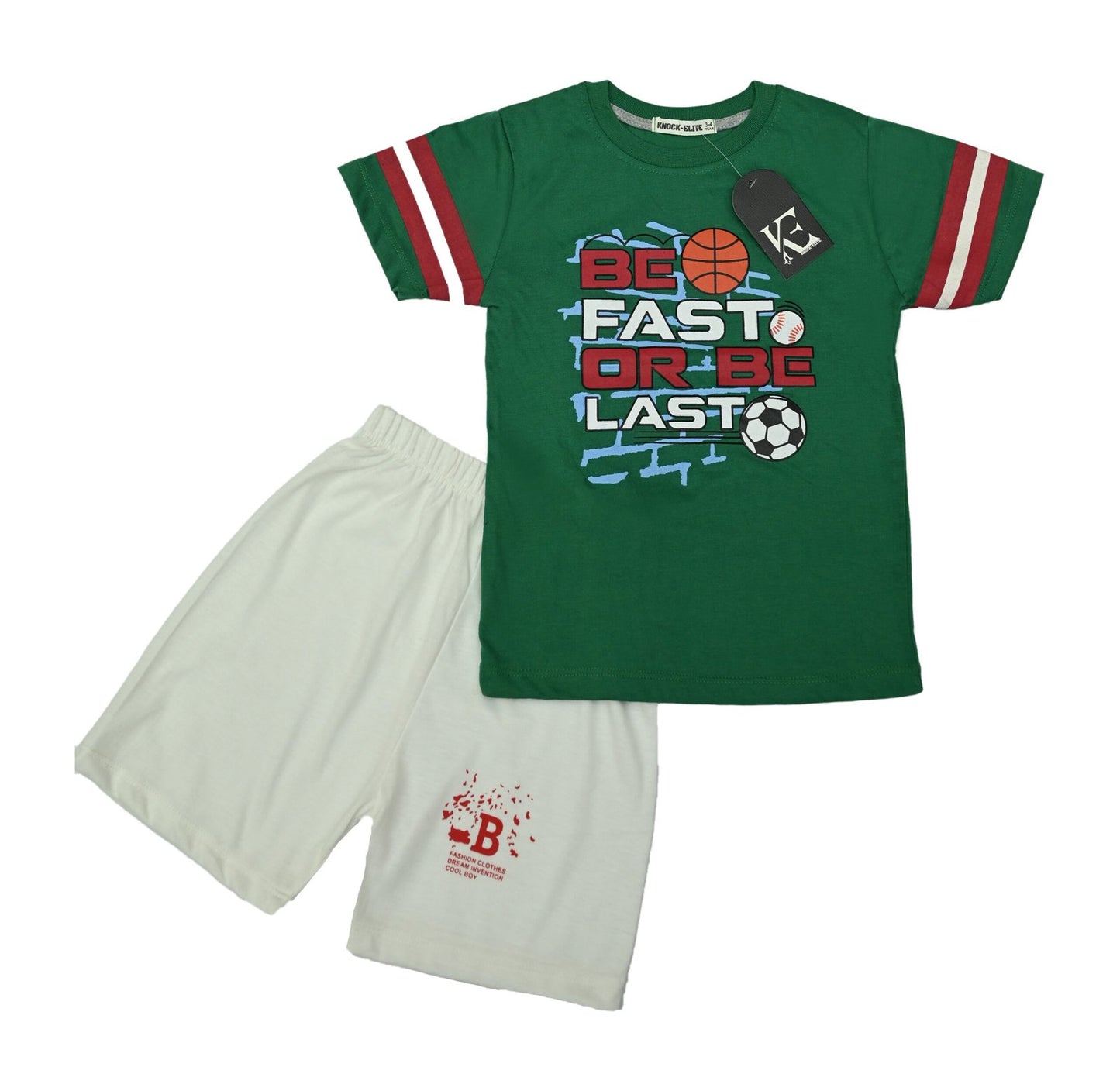 "Baby Boy Racer Champ – Green Sports Summer Set"