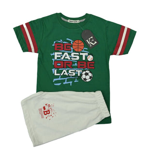 "Baby Boy Racer Champ – Green Sports Summer Set"