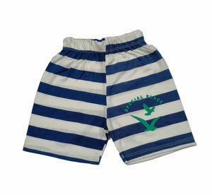 Knock Elite: Trendy Kids Fashion Weekend Tee & Blue Stripe Shorts Set