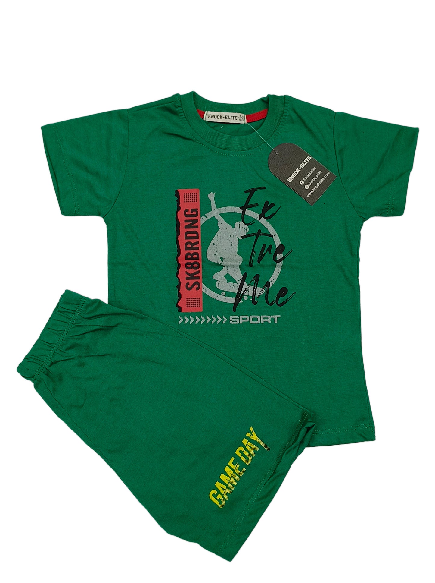 Baby Boy Clothes Extreme Skateboarding - Green Summer Set"