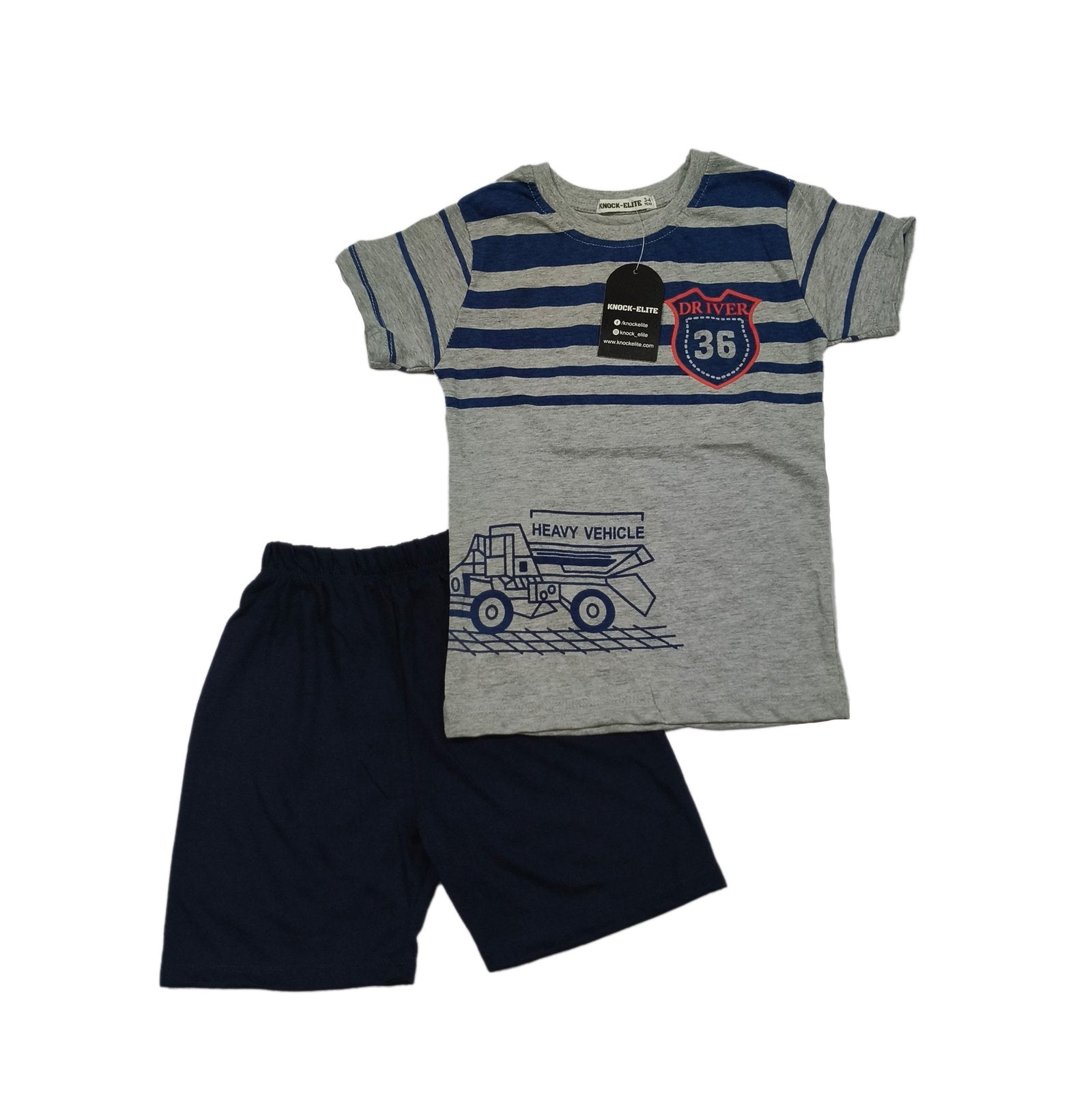 Kids Collection – Driver 35 Grey & Navy Summer Suit for Boys