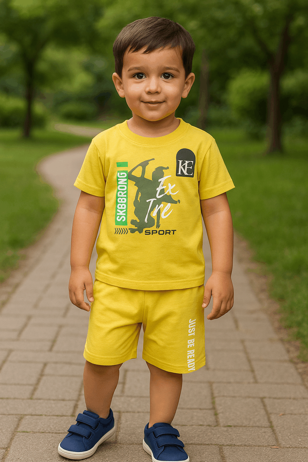 Baby Boy Clothes Extreme Skateboarding - Yellow Summer Set