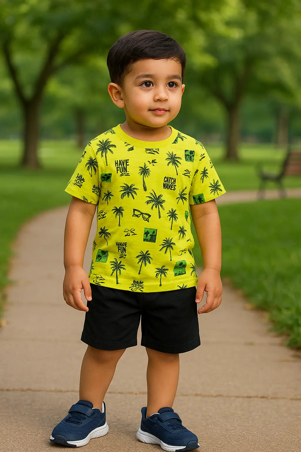 Summer Collection Cool Travels Boys – Half Sleeves (Yellow Color)