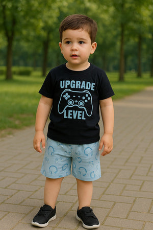 Baby Boy Gamer Mode – Black Gaming Summer Set