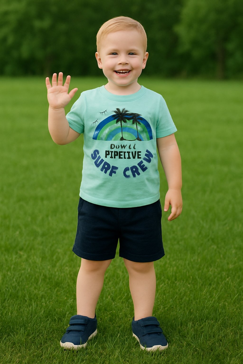 Baby Boy Summer Outfit | Surf Club T-Shirt & Shorts Set for Kids