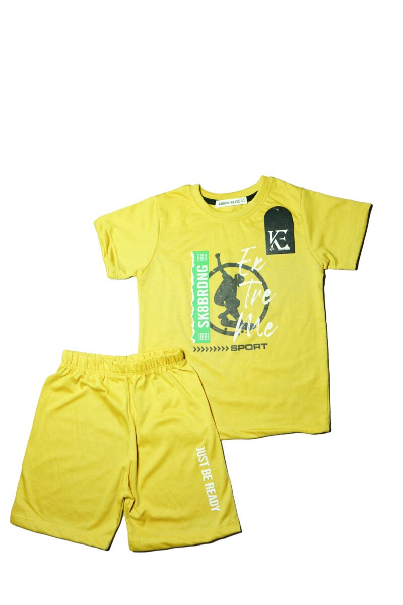 Baby Boy Clothes Extreme Skateboarding - Yellow Summer Set