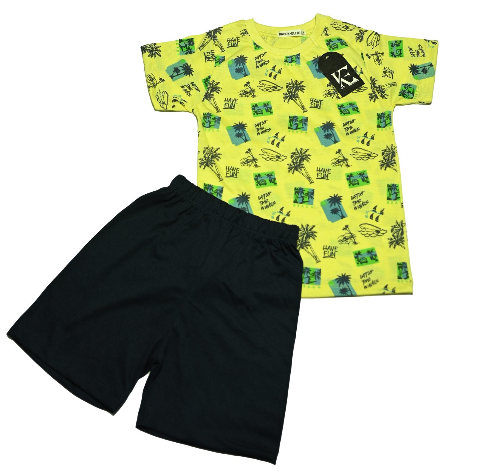 Summer Collection Cool Travels Boys – Half Sleeves (Yellow Color)