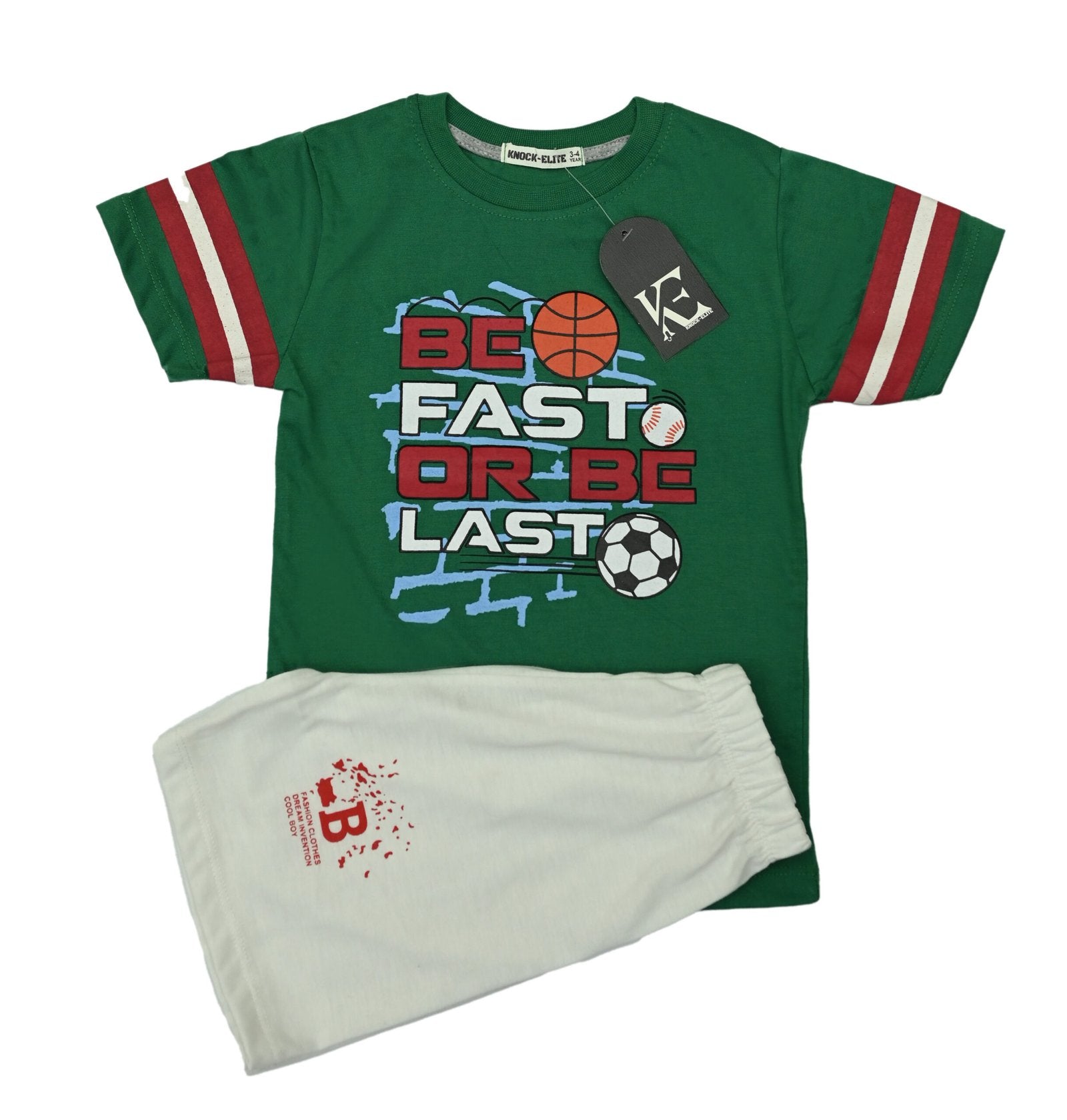 "Baby Boy Racer Champ – Green Sports Summer Set"