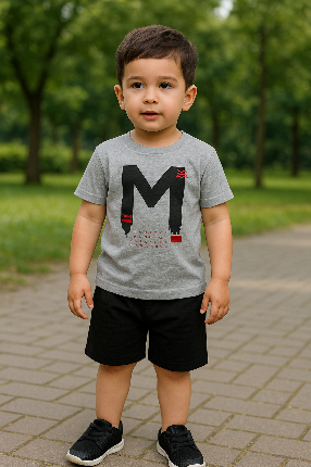 Baby Boy Ming- (Grey & Black) | Trendy Kids Clothes Pakistan